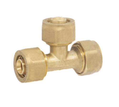  Тройник равнопроходный 16х16х16 для металлопластиковых труб винтовой