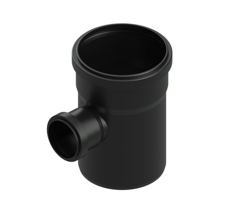  Тройник  черный Ø108х48 90