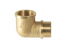  Угольник, 90°, НВ, 1", 1", латунь 