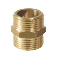  Ниппель, НН, 1", латунь, равнопроходной