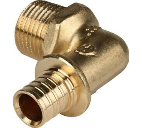 Угольник-переходник с наружной резьбой 16xR 1/2 для труб из сшитого полиэтилена аксиальный 