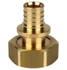 Переходник с накидной гайкой (евроконус) 16xG 3/4 для труб из сшитого полиэтилена аксиальный 