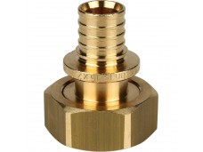 Переходник с накидной гайкой (евроконус) 16xG 3/4 для труб из сшитого полиэтилена аксиальный 