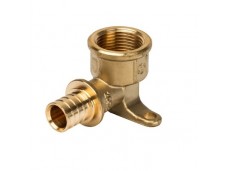  Угольник настенный с креплением 16xRp 1/2 для труб из сшитого полиэтилена аксиальный 