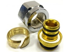 Концовка для труб Ø 16.0х2.0 мм. Накидная гайка с резьбой 1/2"