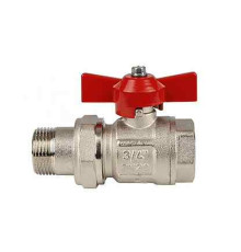   Кран шаровой с накидной гайкой полнопроходной (бабочка) 3/4"