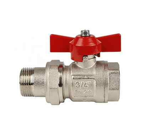   Кран шаровой с накидной гайкой полнопроходной (бабочка) 3/4"