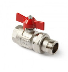 Кран шаровой с накидной гайкой полнопроходной (бабочка) 1/2"