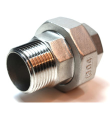 Разъемное соединение (американка) нержавеющая  1/2" вр/нр под прокладку 