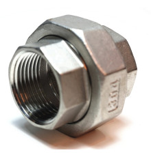 Разъемное соединение (американка) нержавеющая  1/2" вр/вр под прокладку 