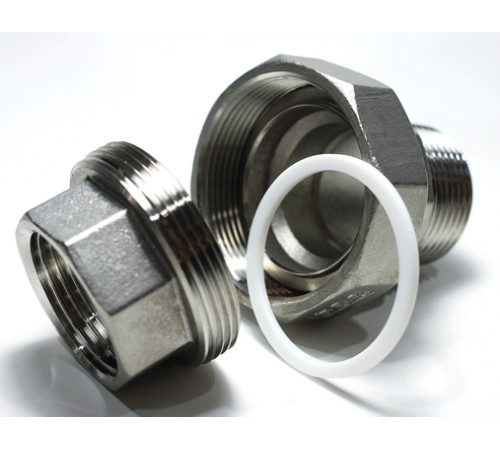 Разъемное соединение (американка) нержавеющая  1 1/4" вр/нр под прокладку 