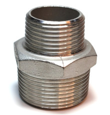 Нипель редукционный нержавеющий 1/2" х 3/8" 