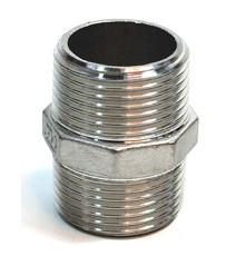 Нипель равнопроходной нержавеющий  3/8" 