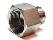 Обратная футорка нержавеющая 3/4" х 1/2" вр/нр