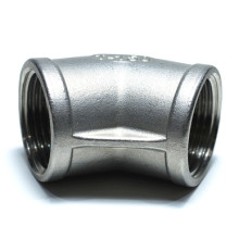 Отвод нержавеющий  45˚  1/2" вр/вр 