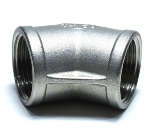 Отвод нержавеющий  45˚ 2 1/2" вр/вр 