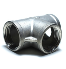 Тройник резьбовой нержавеющий равнопроходной  1/2" внутренняя резьба 
