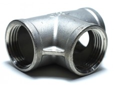 Тройник резьбовой нержавеющий равнопроходной  1/2" внутренняя резьба 