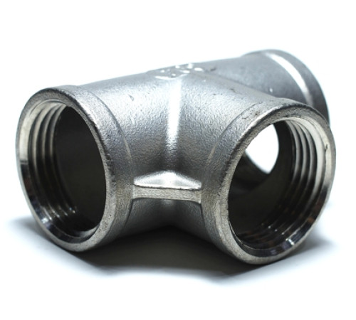 Тройник резьбовой нержавеющий равнопроходной  1 1/2" внутренняя резьба 