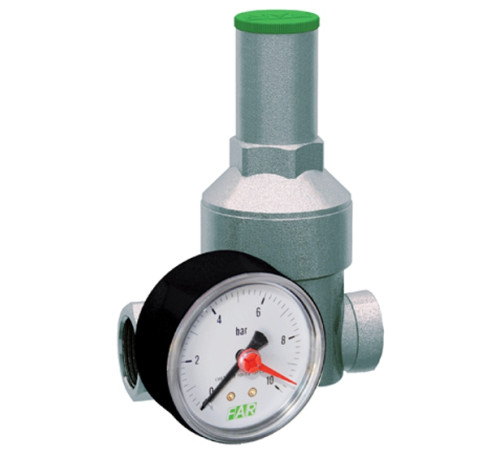 Редуктор давления FAR  1" внутренняя - внуренняя резьба с манометром 